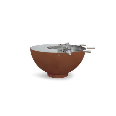 Feuerschale mit Grillring klein 80, Edelrost